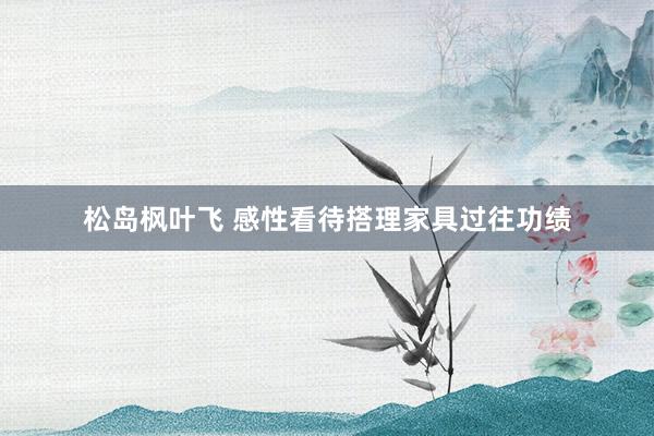 松岛枫叶飞 感性看待搭理家具过往功绩