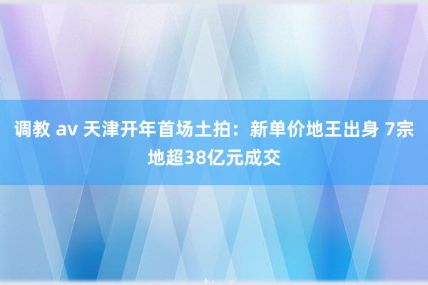 调教 av 天津开年首场土拍：新单价地王出身 7宗地超38亿元成交